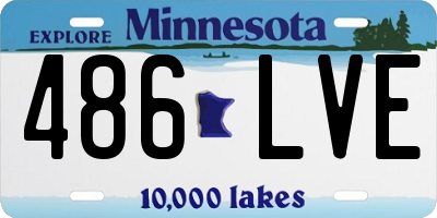 MN license plate 486LVE