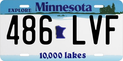 MN license plate 486LVF