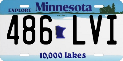 MN license plate 486LVI