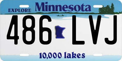 MN license plate 486LVJ