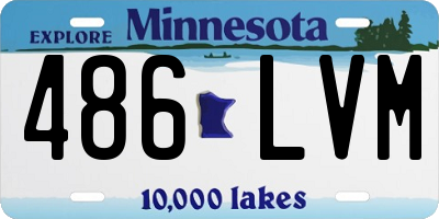 MN license plate 486LVM