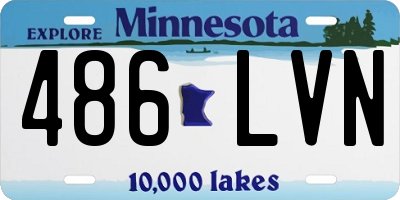 MN license plate 486LVN