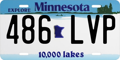 MN license plate 486LVP