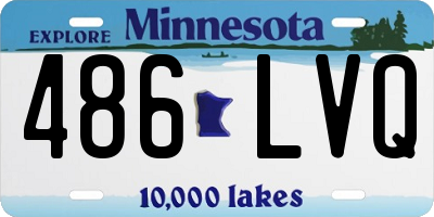 MN license plate 486LVQ