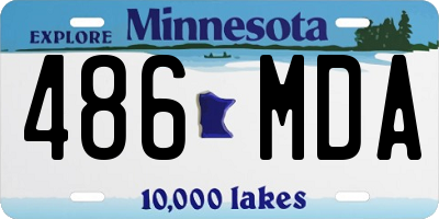 MN license plate 486MDA
