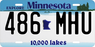 MN license plate 486MHU