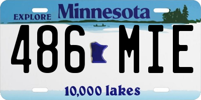 MN license plate 486MIE