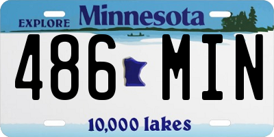 MN license plate 486MIN