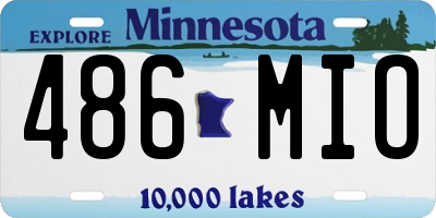 MN license plate 486MIO