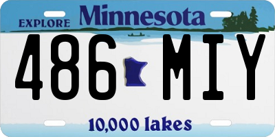 MN license plate 486MIY