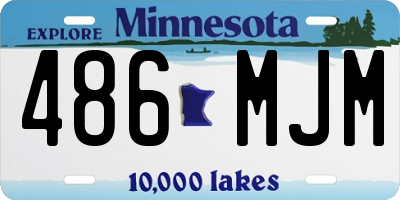 MN license plate 486MJM