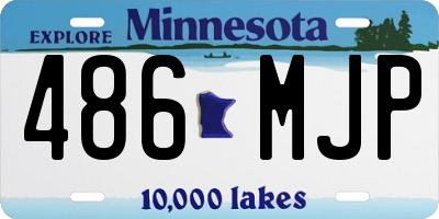 MN license plate 486MJP