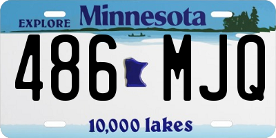 MN license plate 486MJQ