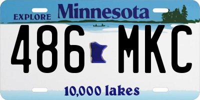MN license plate 486MKC