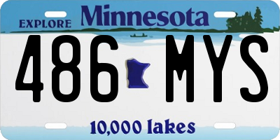 MN license plate 486MYS