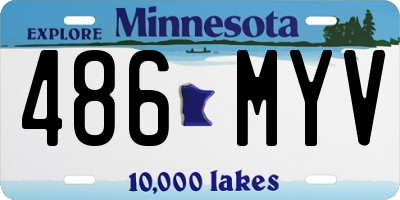 MN license plate 486MYV