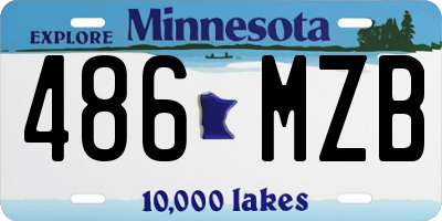 MN license plate 486MZB