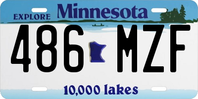 MN license plate 486MZF