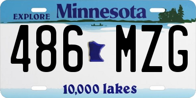 MN license plate 486MZG