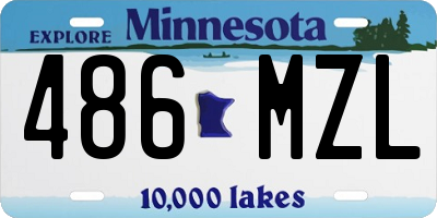 MN license plate 486MZL