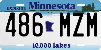 MN license plate 486MZM