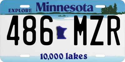 MN license plate 486MZR