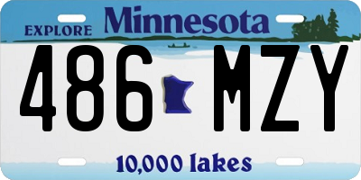 MN license plate 486MZY