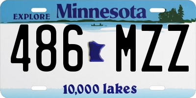 MN license plate 486MZZ