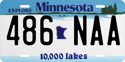 MN license plate 486NAA