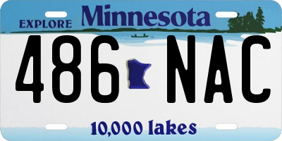 MN license plate 486NAC