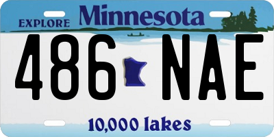 MN license plate 486NAE