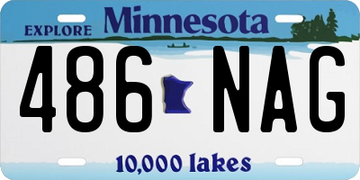 MN license plate 486NAG