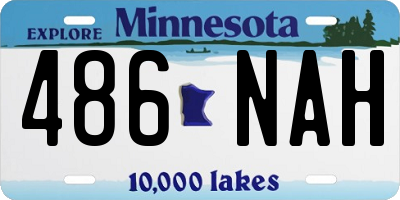 MN license plate 486NAH