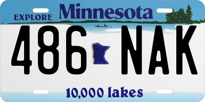 MN license plate 486NAK