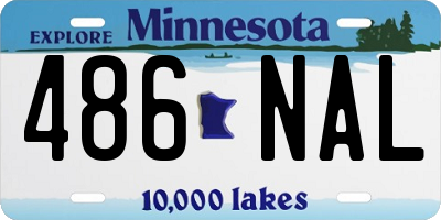 MN license plate 486NAL