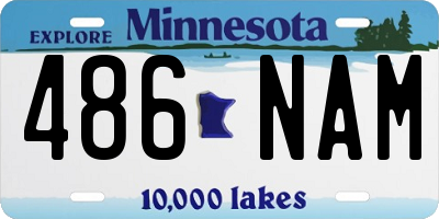 MN license plate 486NAM