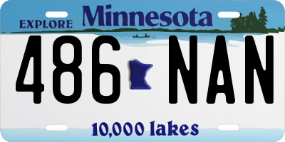 MN license plate 486NAN