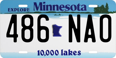 MN license plate 486NAO