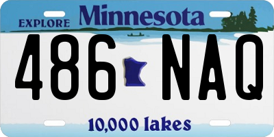 MN license plate 486NAQ