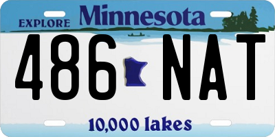 MN license plate 486NAT