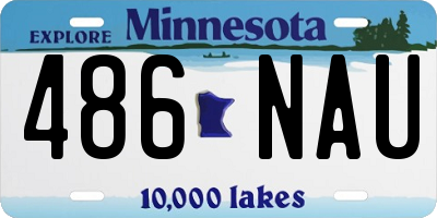 MN license plate 486NAU