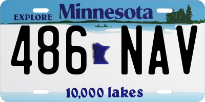 MN license plate 486NAV