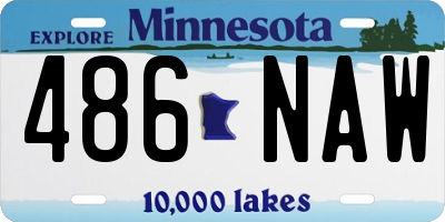 MN license plate 486NAW