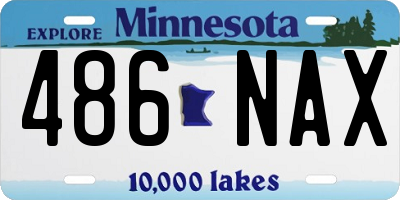 MN license plate 486NAX