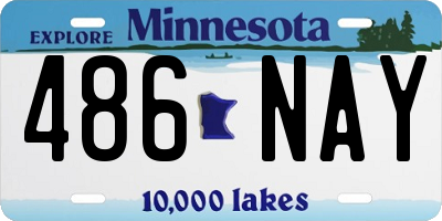 MN license plate 486NAY