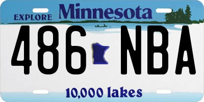 MN license plate 486NBA