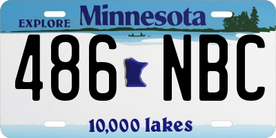 MN license plate 486NBC