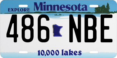 MN license plate 486NBE