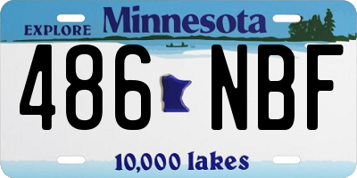 MN license plate 486NBF