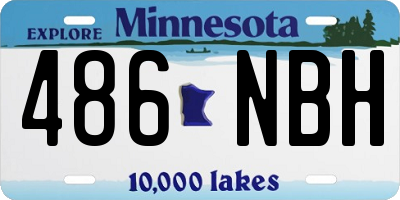 MN license plate 486NBH